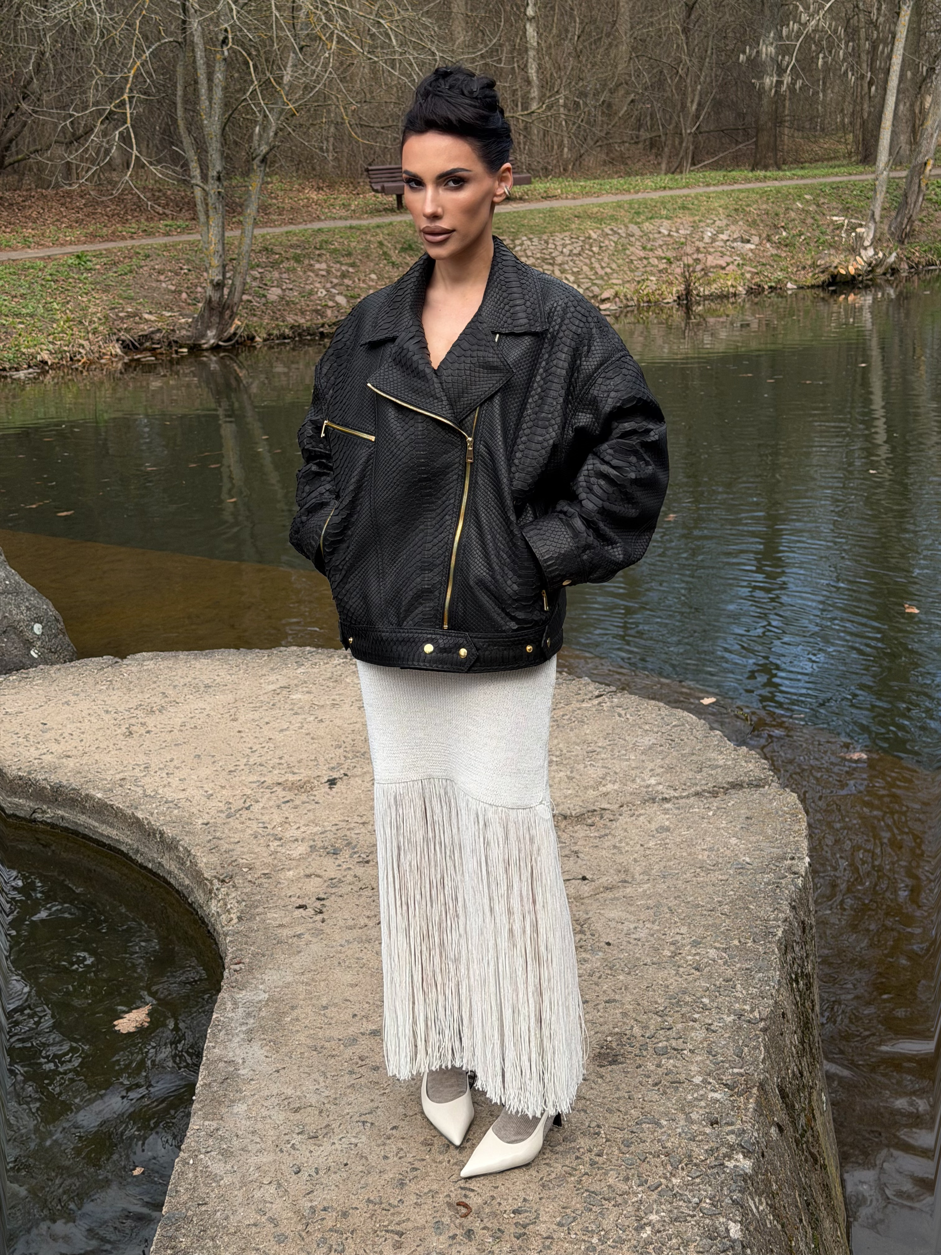 RAGE jacket made of genuine python leather